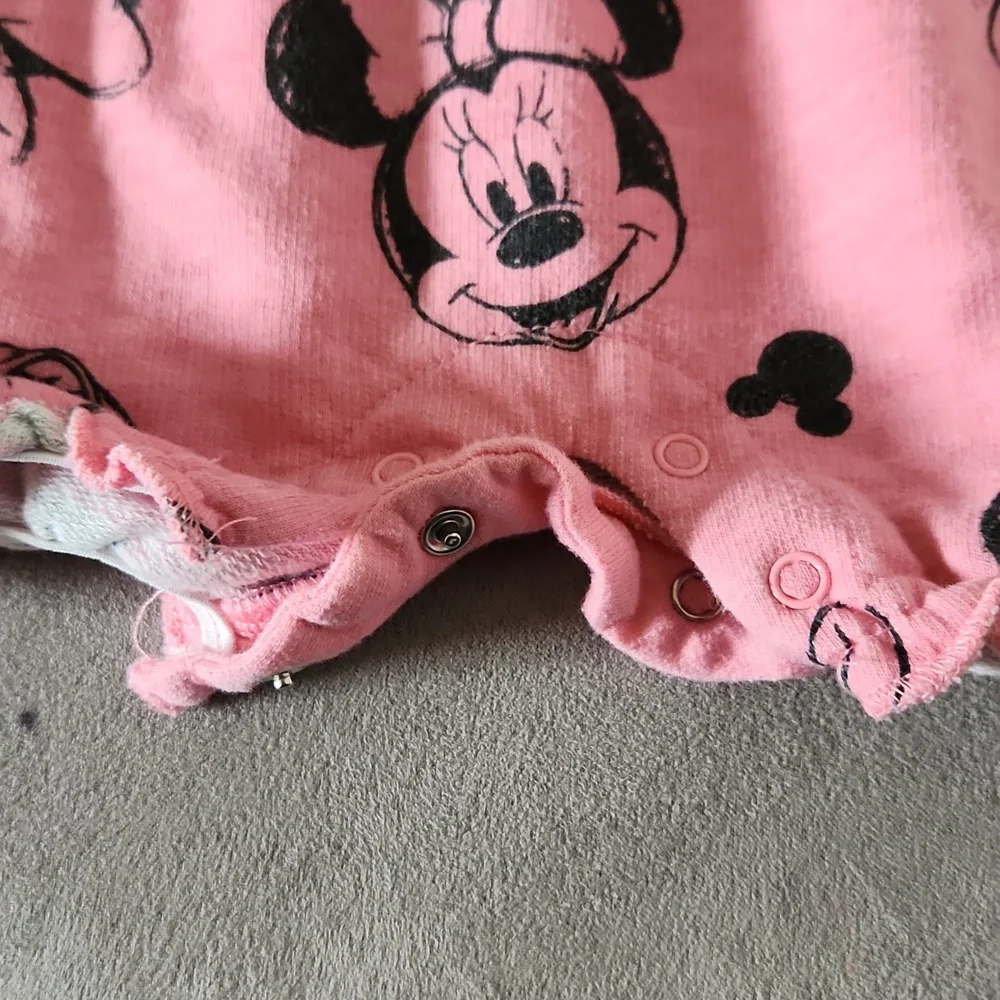 Disney baby set of t shirt and shortall pink black 12 months baby girl